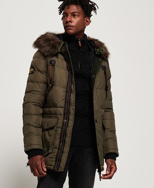 Superdry Chinook Parka Férfi Kabát Khaki | MQJWZ1680